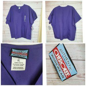 Authentic Scrub Cherokee Workwear Purple Scrub Top